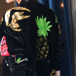 Fruit jacket- velvet and sequins ! Last chance!
